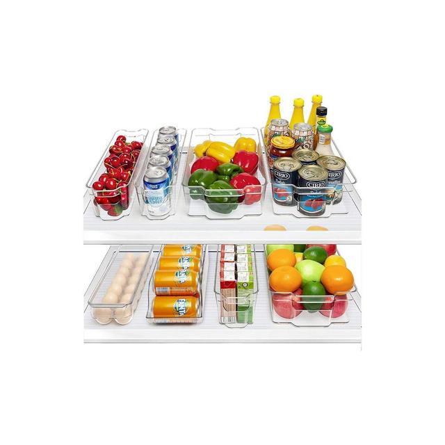 Sorbus 8-Piece Clear Plastic Container Bins