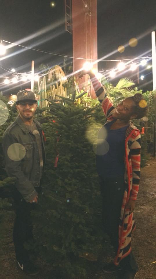 Our first Xmas together and picking out our tree