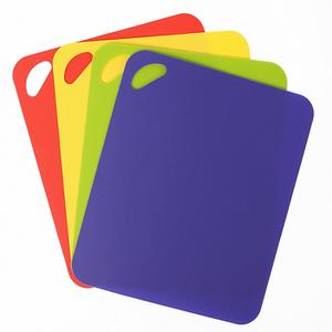 Dexas Heavy Duty Grippmat Flexible Cutting Board Set of Four, 11.5 by 14 inches, Blue, Green, Yellow, Red