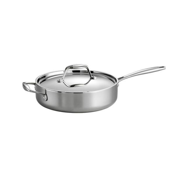 Gourmet 3 Qt. Try-Ply Clad Saute Pan with Lid