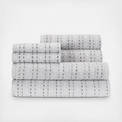 Caro Home Crinkle White Neutral Set 6 Pc., Bath Towels, Household