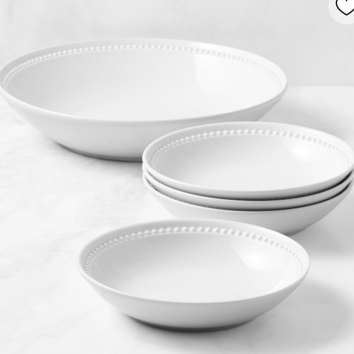Pillivuyt Beaded Coupe Pasta Set