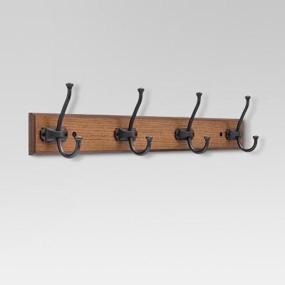 Tisbury Hook Rack - Walnut & Soft iron - Threshold™
