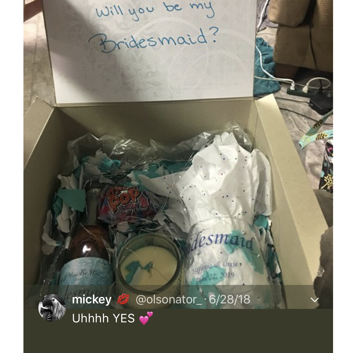 Michaela said Yes!