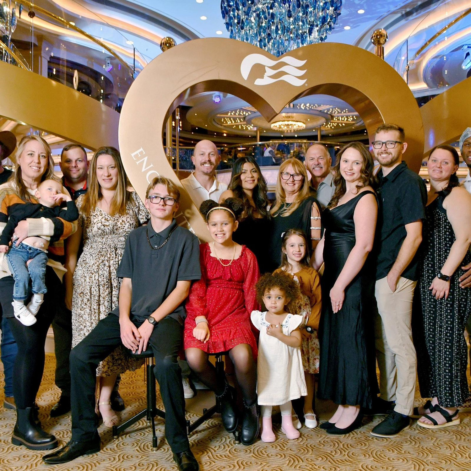 Kaelee’s crew, ready to celebrate the engagement.