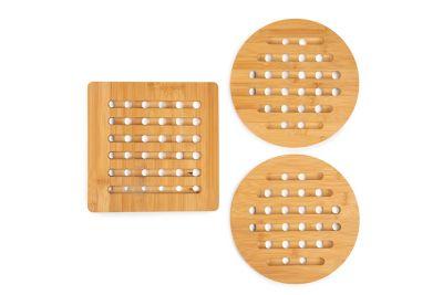 Simply Essential™ Bamboo Trivets (Set of 3)