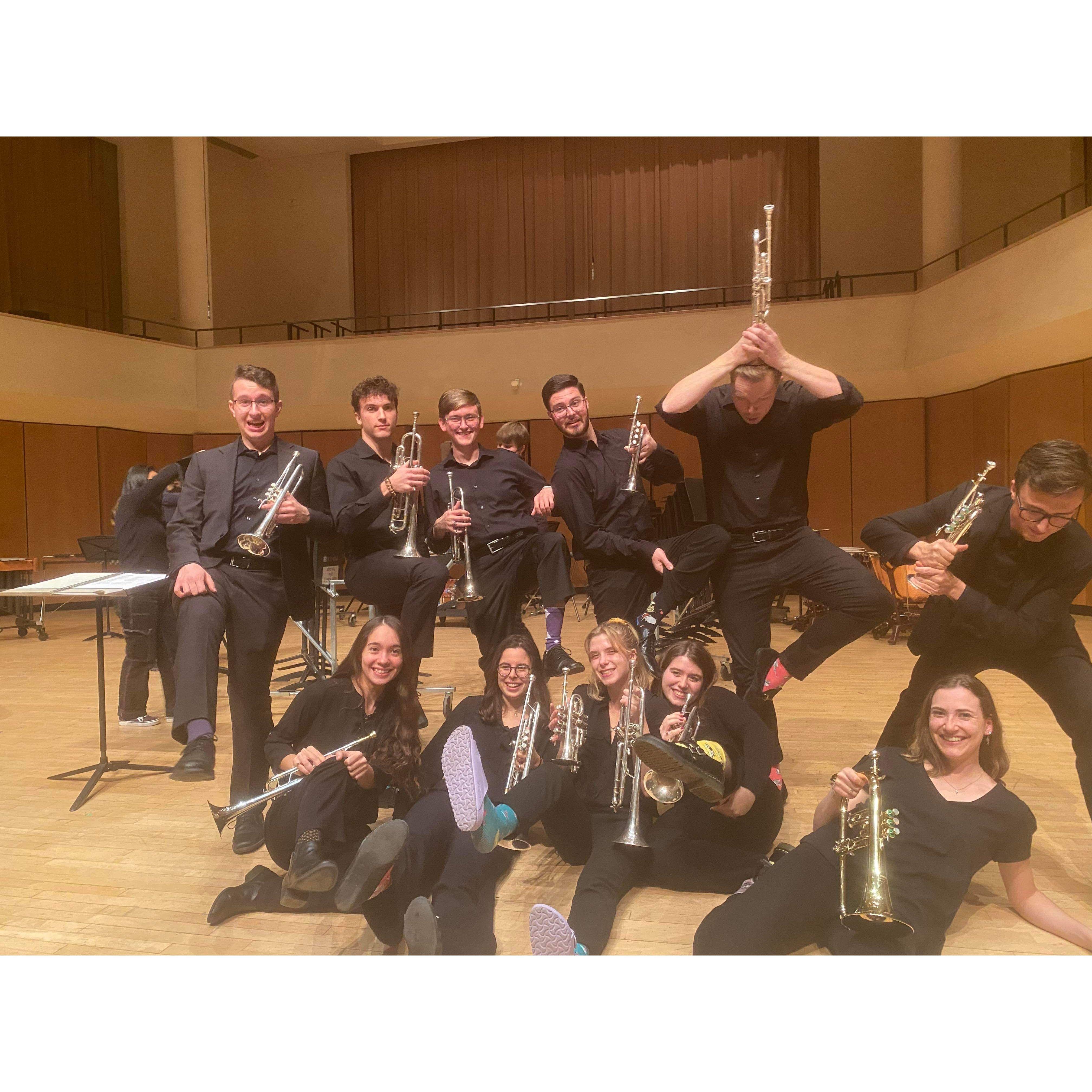 First brass ensemble concert together! It was after this concert in November 2022 that Aaron mustered up the courage to tell Bethany how he felt about her