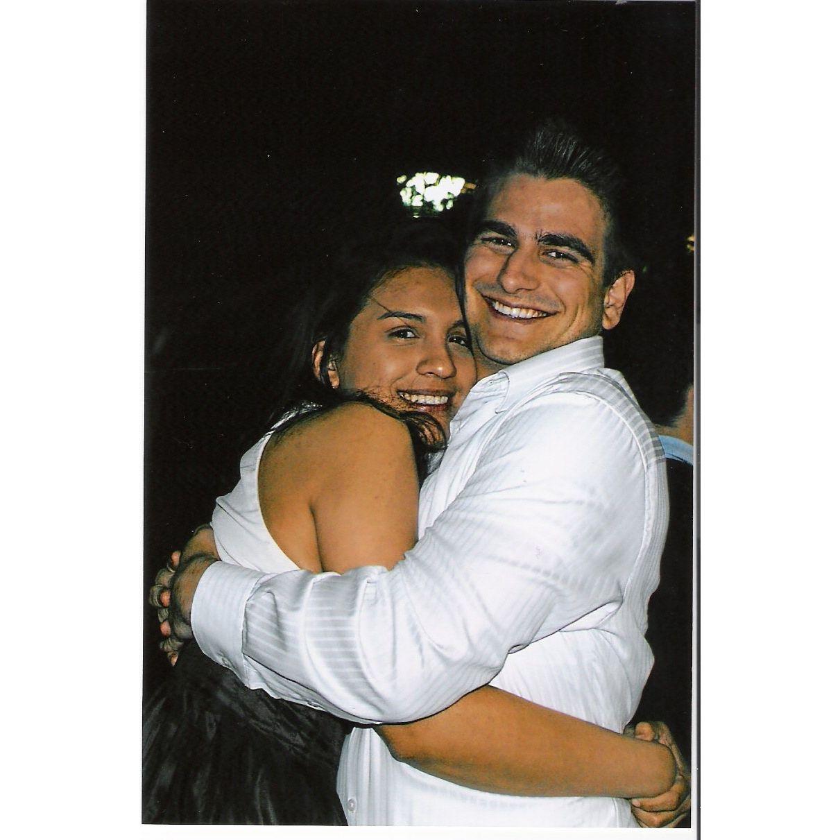 Hugs after our senior college semester in May 2011!