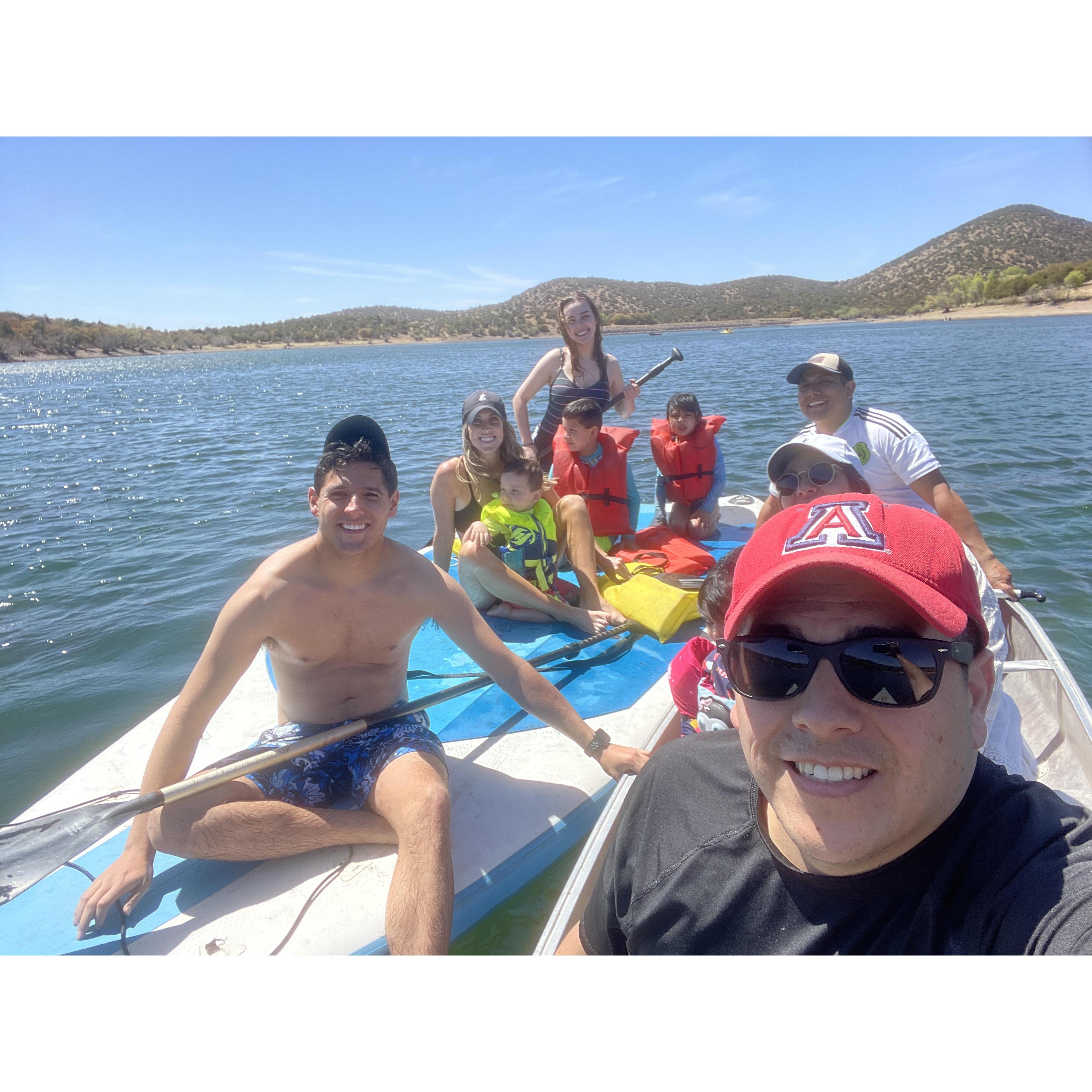 Out on the lake with the Burrolas