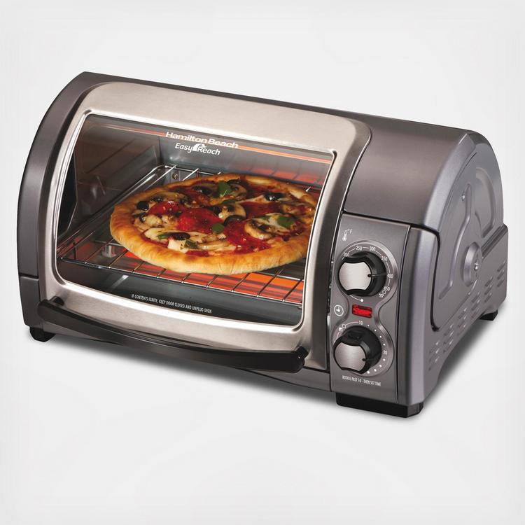 Hamilton Beach, 4-Slice Easy Reach Toaster Oven with Roll Top Door