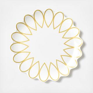 Deco Gold Scallop Dinner Plate, Set of 4