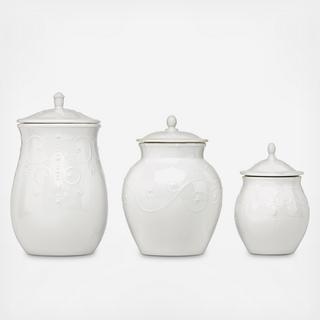 French Perle Canister, Set of 3