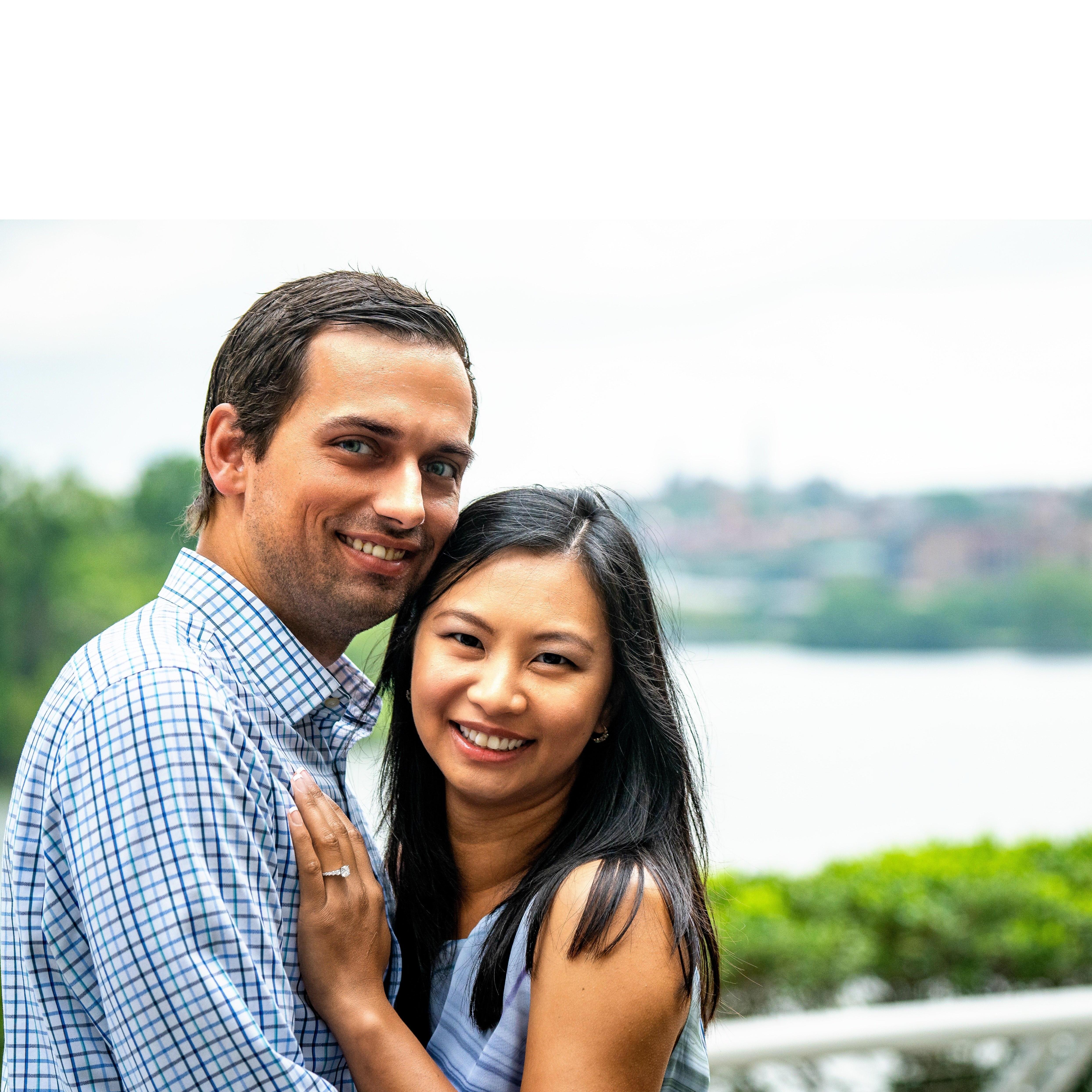 Our impromptu engagement shoot at the JFK Center in Georgetown