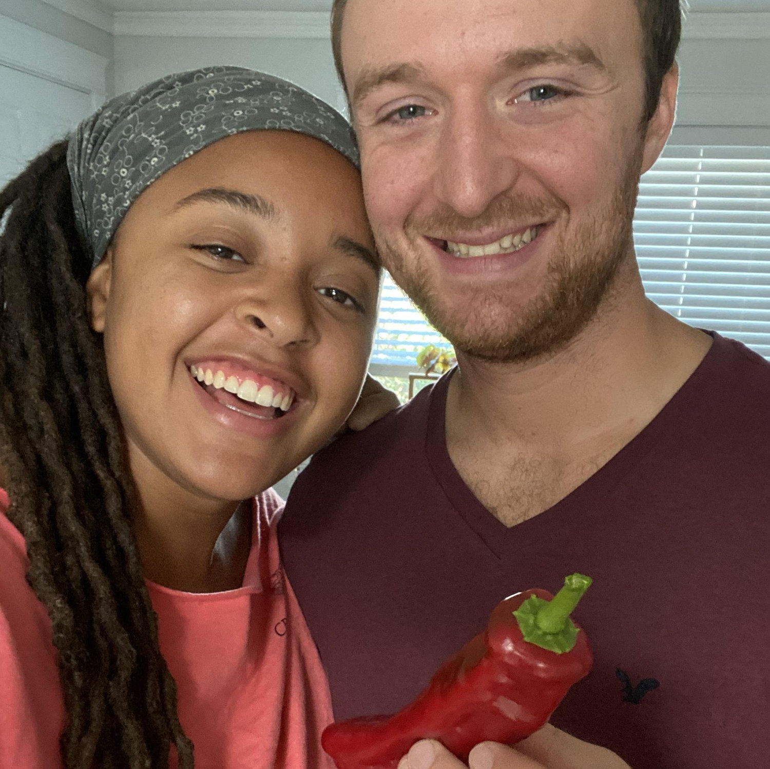 The first vegetable we harvested in our garden together