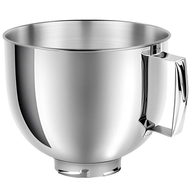 5 QT Stand Mixer Bowls Fit for Kitchenaid Artisan & Classic Series 4.5-5 Quart Tilt Head Stand Mixers Stainless Steel Mixing Bowls with Handle Stand Mixer Replacement/Accessories Bowls Polished