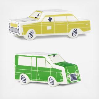 Hopscotch Drive Car Salt & Pepper Shakers