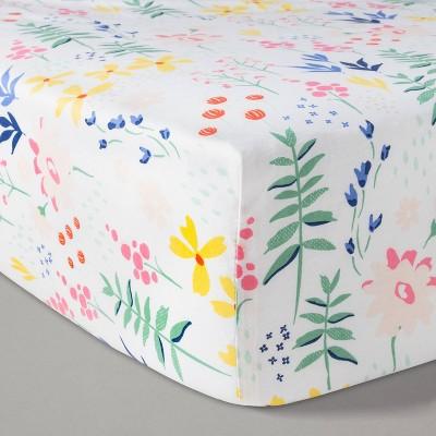 Fitted Crib Sheet Wildflower - Cloud Island™ White Floral