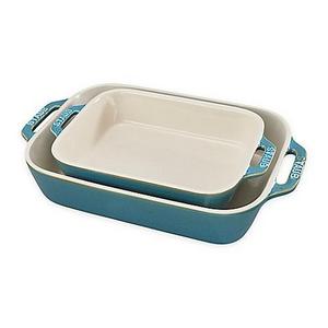 Staub® 2-Piece Rectangular Baking Dish Set in Turquoise