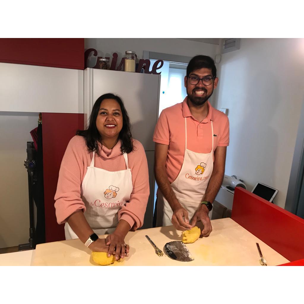 Making pasta was way tougher that eating it. In a Italian cooking class in Venice, Italy