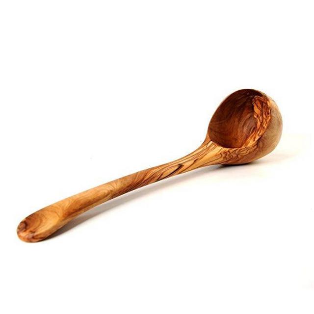 Olive Wood Ladle, Serving Spoon, Wooden Cooking Utensil, Soup Season, hostess gift, housewarming, 12 inch