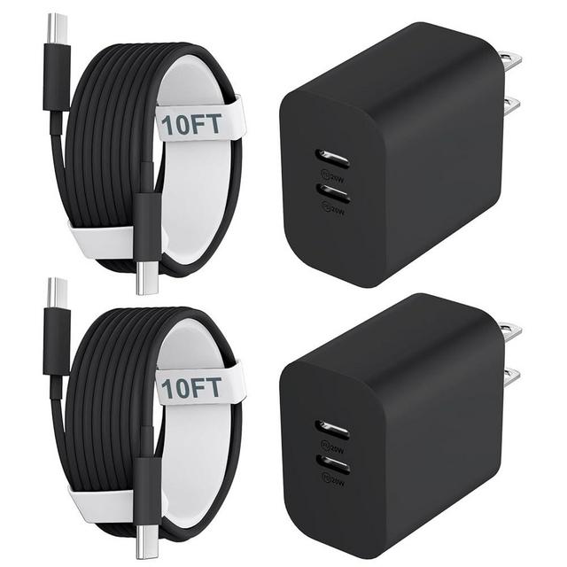 Fast Charger for 15 16 17 Pro Max, 10FT Long USB C to C Charging Cable Cord & 20W Dual Port USB C Fast Charger Block for Phone 17 16 15 Pro Max/17 16 15/15 Plus,Pad Pro 12.9"/11", Android Phone