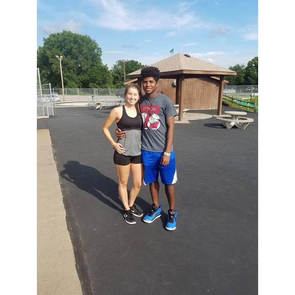 First date- August of 2016, junior year of college at UW La Crosse. During the day Toni took Kaitie to softball cages and go-karting!