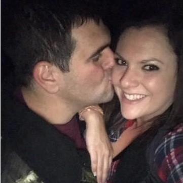First photo kiss at the Dixon corn maze.