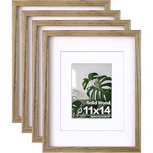 Sheffield Home 9 Piece Gallery Wall Frame Set, 11x14 Inch, Light Natural