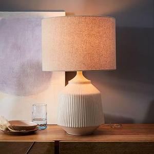 Roar + Rabbit Ceramic Table Lamp, White, Tall