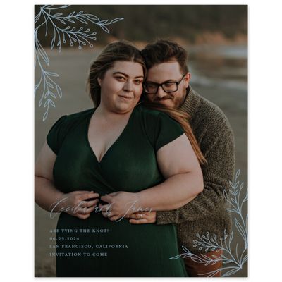 Dusty Blue Wedding Digital Save the Date - Bellevue Photo