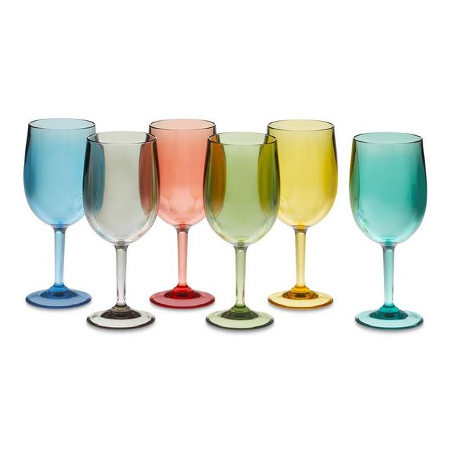 DuraClear® Tritan Red Wine Glasses, Multicolored, Set of 6