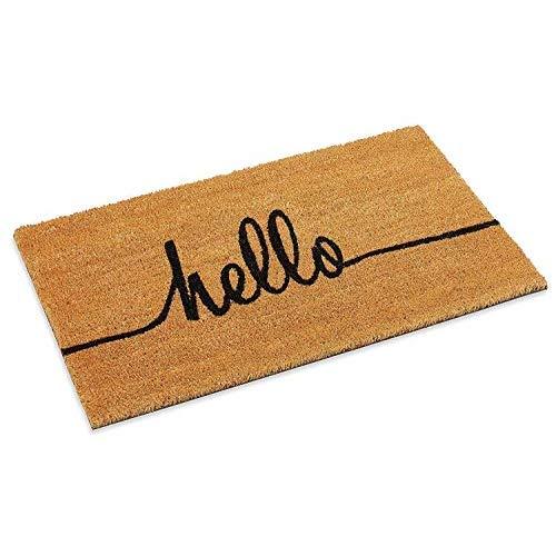 Kempf Hello Greeting Coco Front Door mat Two Sizes 18" x 30" and 22" x 47" (18" x 30")