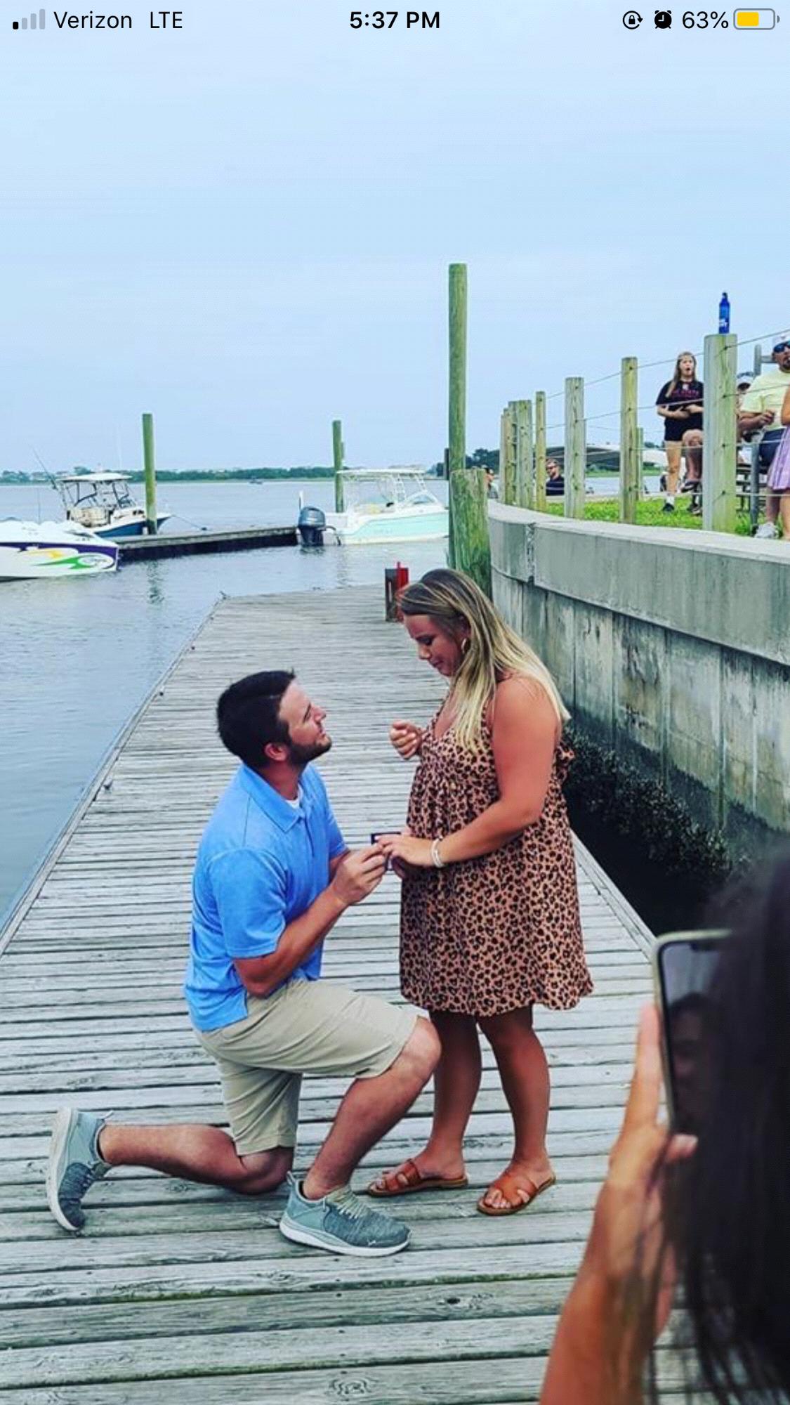 When Dylan popped the question at Inlet View Bar & Grill, June 6, 2020