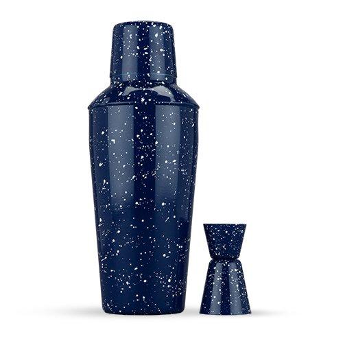 Enamel Cocktail Shaker with Jigger