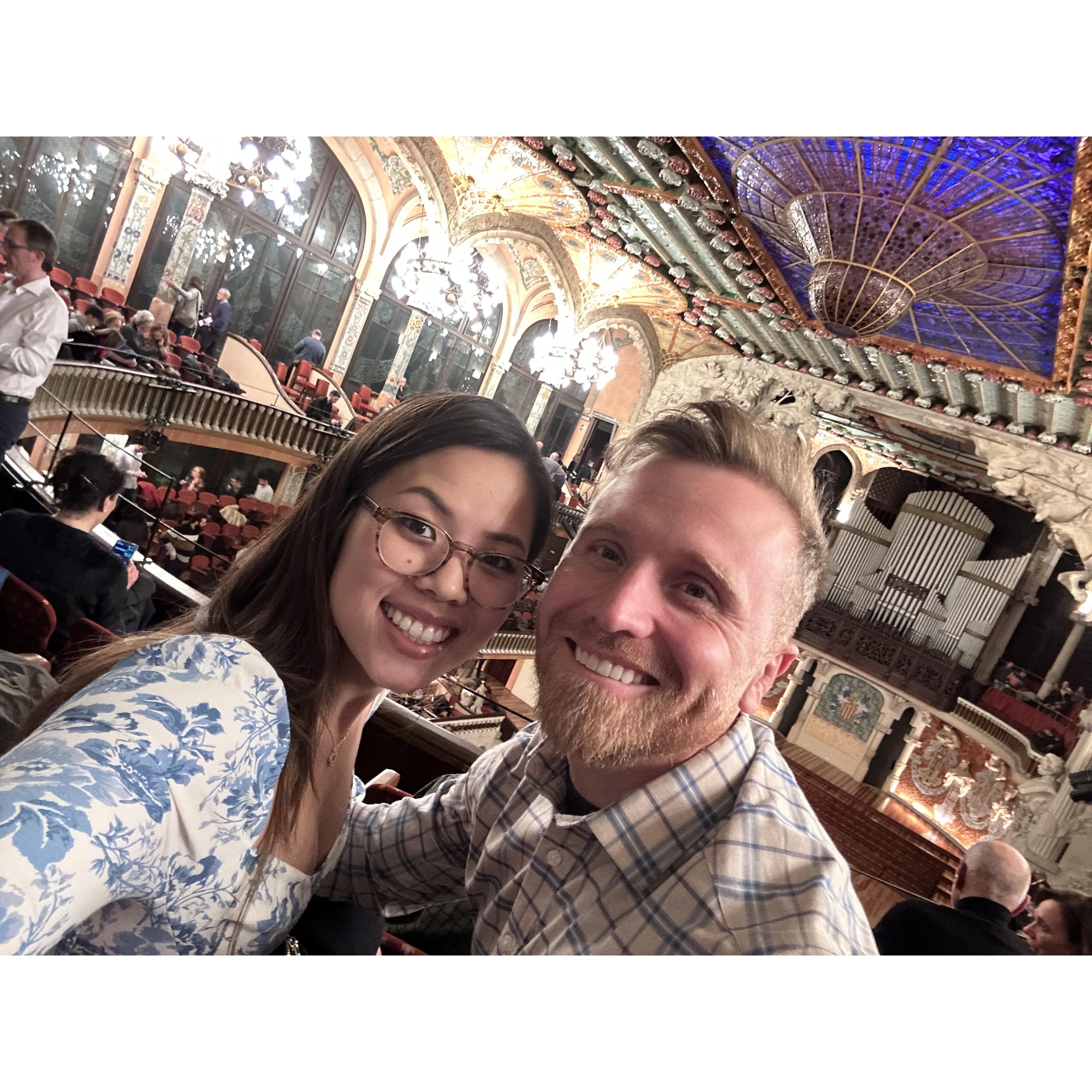 Barcelona. Survived a pianist concert with 15 encores...