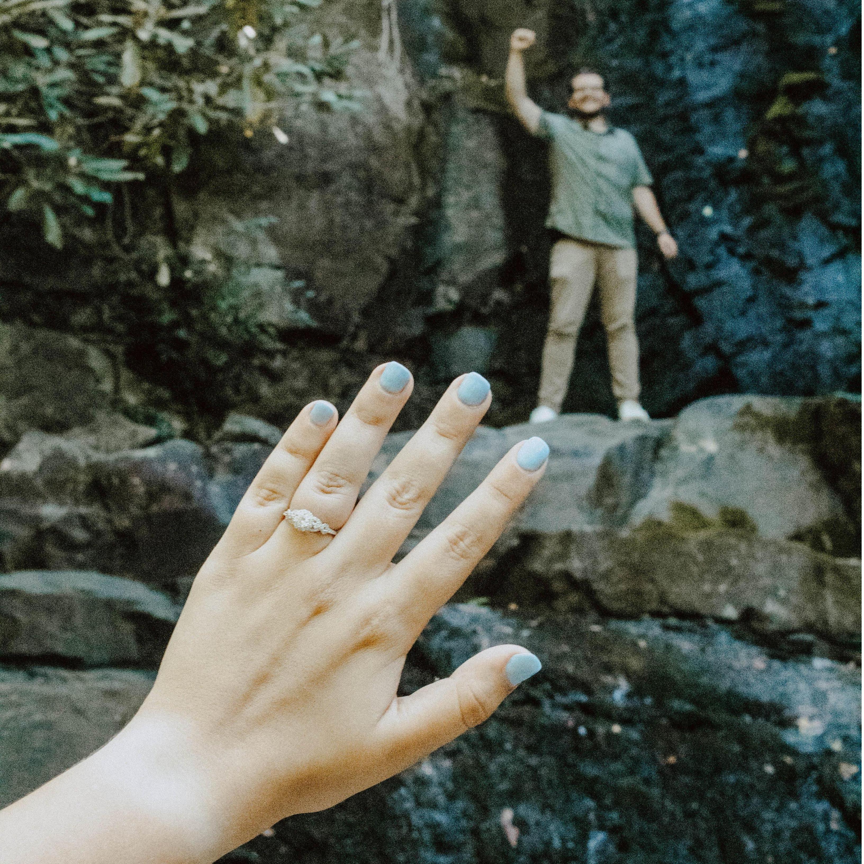 The one where she said no to climbing, but he did it anyways.