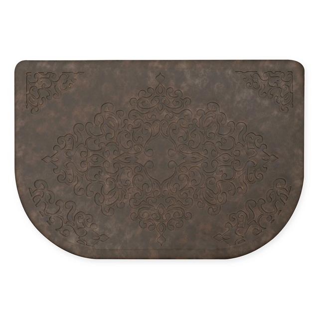 Home Dynamix Gentle Step 20-Inch x 30-Inch Embossed Scroll Mat in Brown