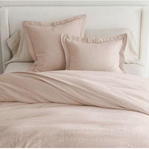 Linen Duvet Set (Cover and Shams) - Soft Rose, Queen