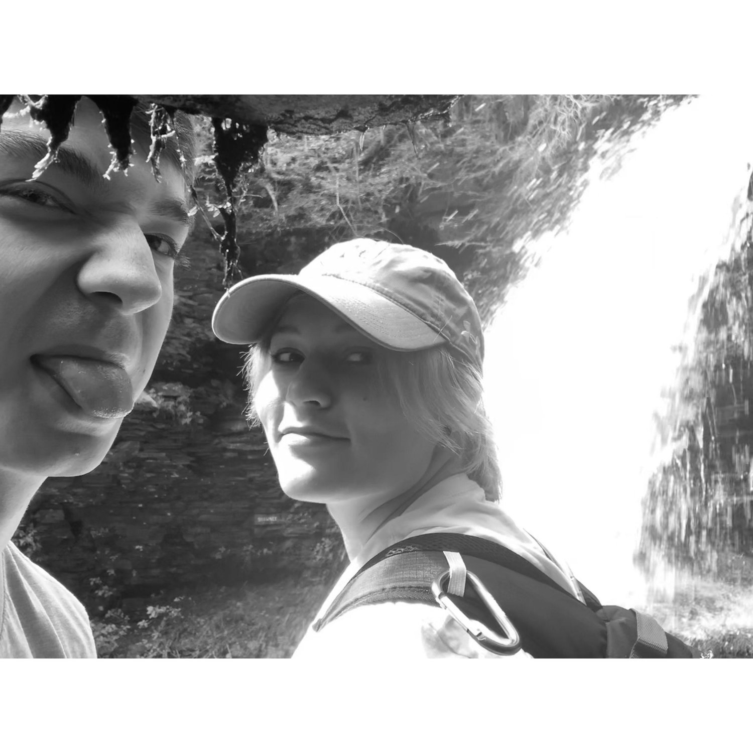 When we first started dating and I drug him hiking