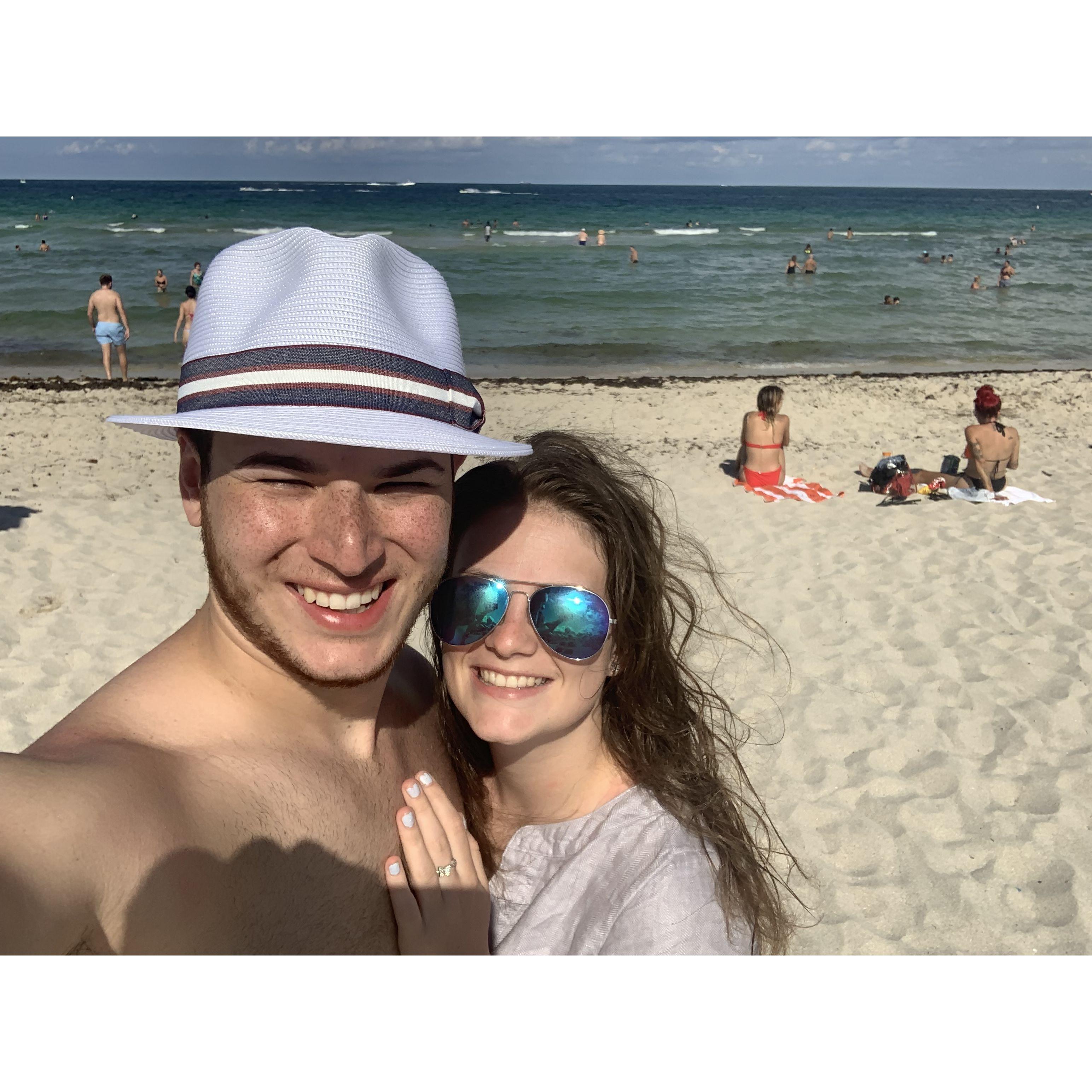 First vacation together to Miami Beach