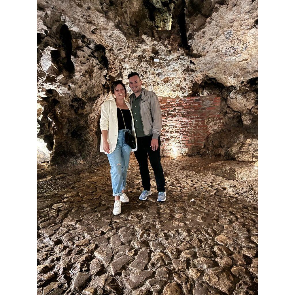 Inside of the Dragon's Den in Kraków