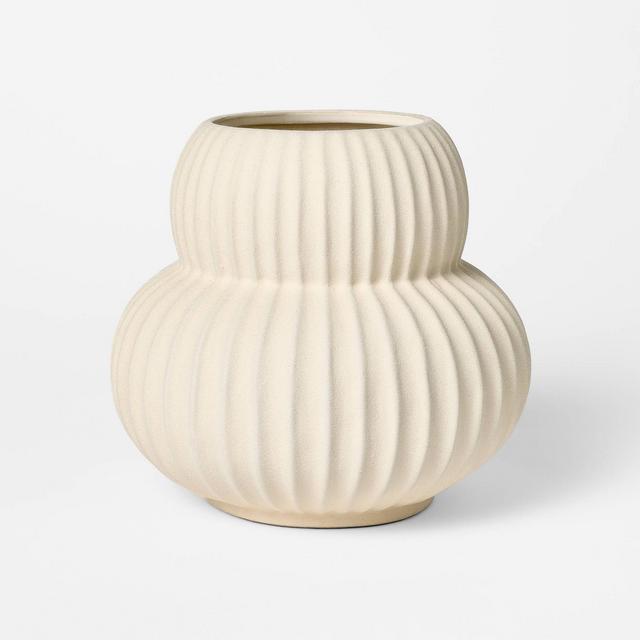 Ceramic Sandy Glaze Vase - Threshold™ designed with Studio McGee