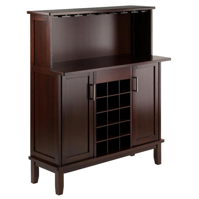 Winsome Wood Beynac Wine Bar, Cappuccino Finish