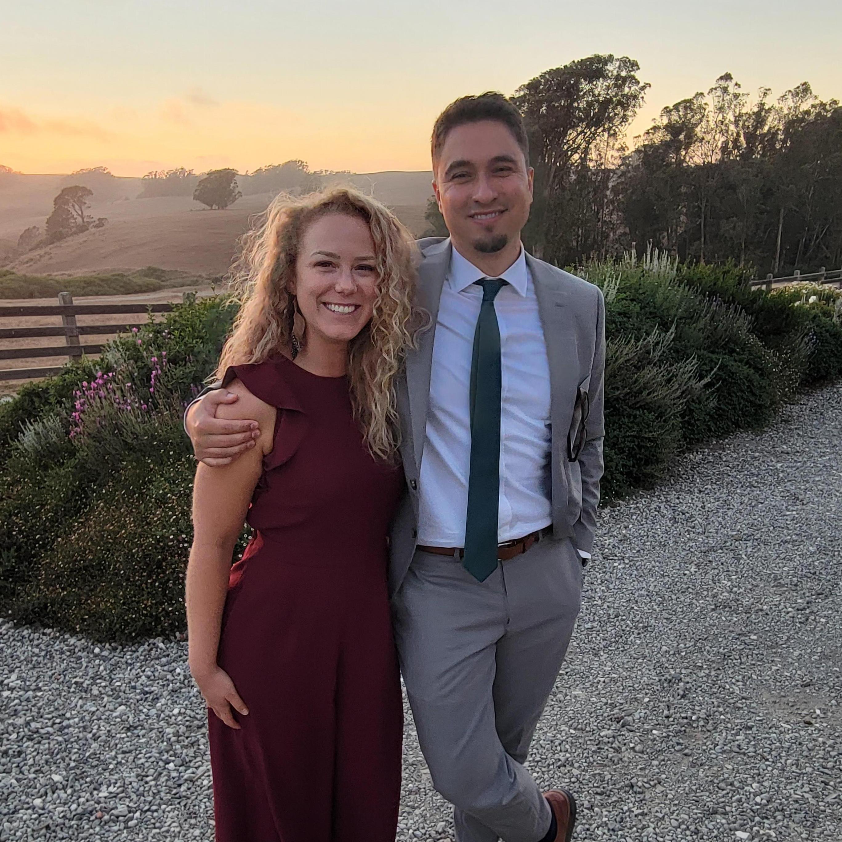 Dressed up at the Cary wedding in beautiful Sonoma