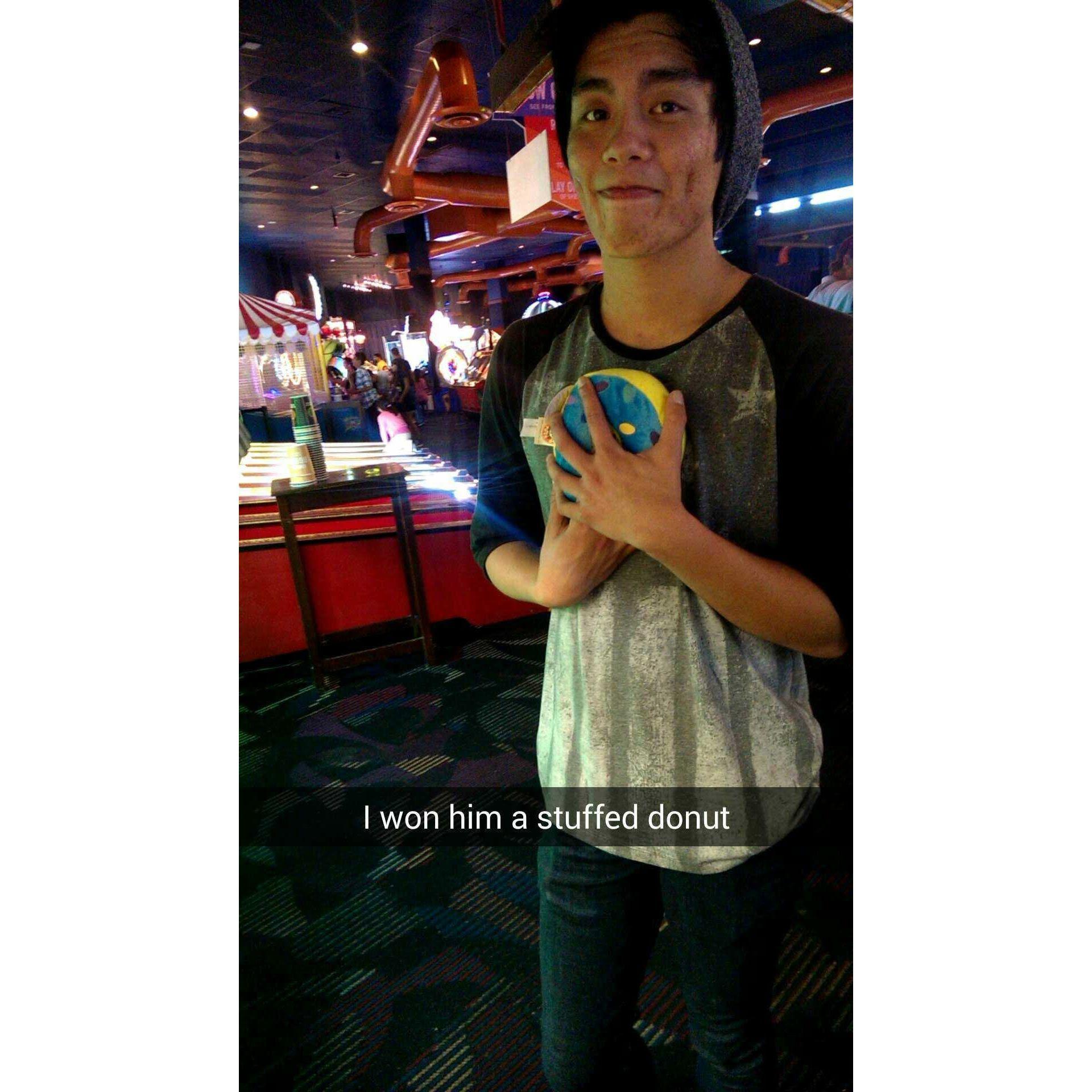Our first date at Dave N Busters 2014