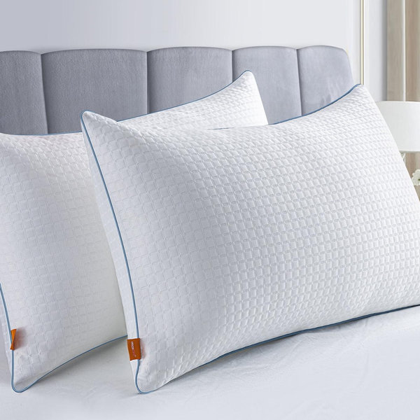 Amazon Basics Down Alternative Bed Pillows, King, 2-Pack, White, 36 in L x 20 in W