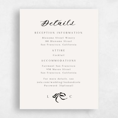 Beige Whimsical Wedding Enclosure - Quinn