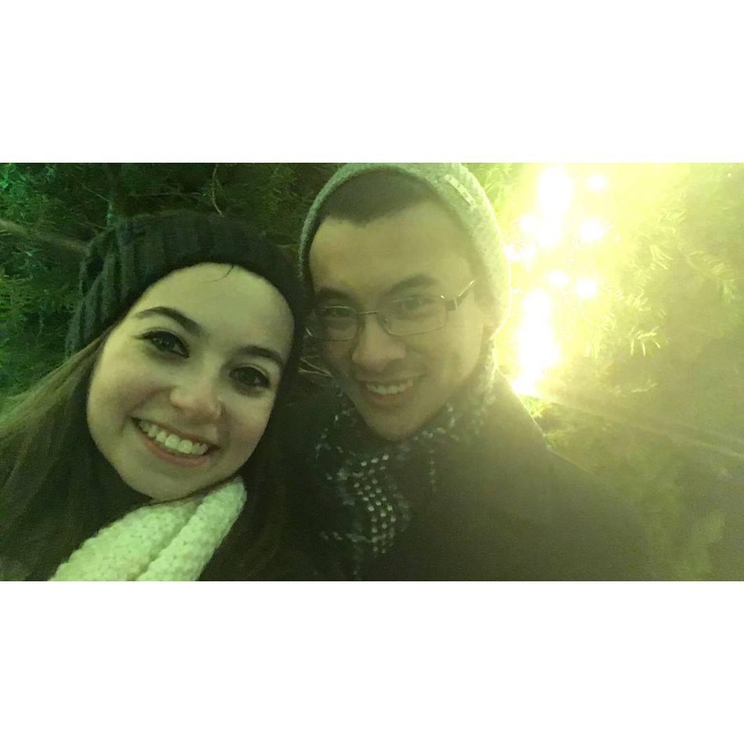 This photo is from our first annual trip to Longwood Gardens for the Christmas lights. We go every year together to celebrate our anniversary.