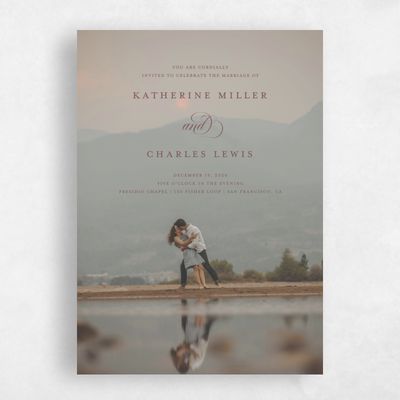 Brown Wedding Invitation - Willow Photo