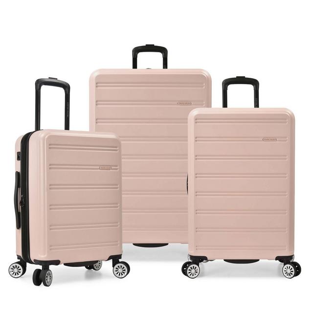 Travel Select Snow Creek Matte 3pc Hardside Spinner Luggage Set with USB Port - Pink